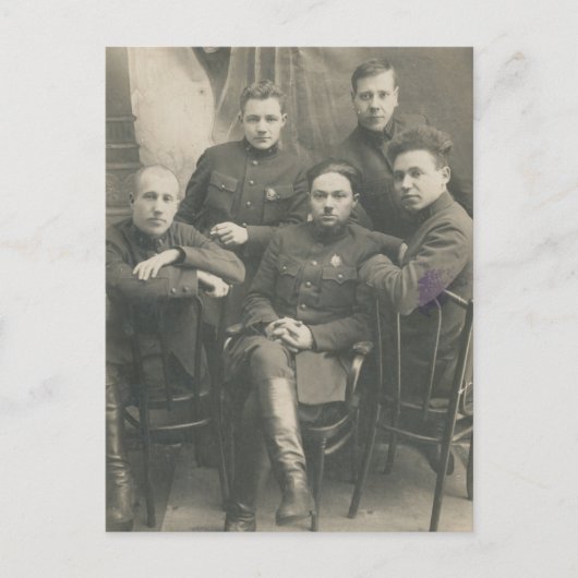 ヴィンテージロシアの兵 ポストカード (正面)