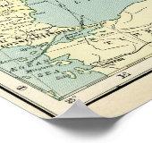 ヴィンテージロシアの地図 ポスター (角)