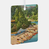 ヴィンテージロシアの川ビーチ メタルオーナメント (正面右)
