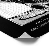 ヴィンテージロシアの美しいアールヌーボーイラストレーション ポスター (角)