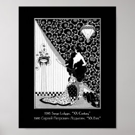 ヴィンテージロシアの美しいアールヌーボーイラストレーション ポスター