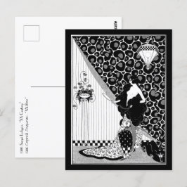 ヴィンテージロシアの美しいアールヌーボーイラストレーション ポストカード