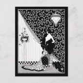 ヴィンテージロシアの美しいアールヌーボーイラストレーション ポストカード (正面)