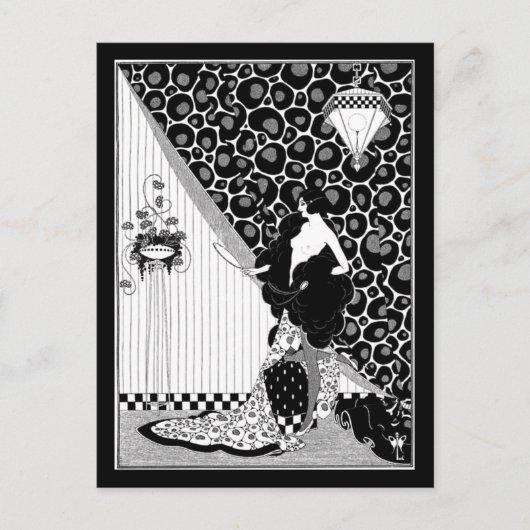 ヴィンテージロシアの美しいアールヌーボーイラストレーション ポストカード (正面)