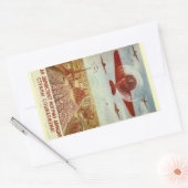 ヴィンテージロシアの航空プロパガンダシール 長方形シール (封筒)