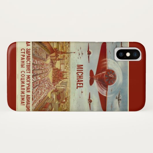 ヴィンテージロシアの航空名前をカスタムするの電話ケース Case-Mate iPhoneケース (裏面(横))