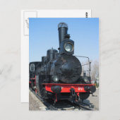 ヴィンテージロシアの蒸気機関車Ov-841 ポストカード (正面/裏面)