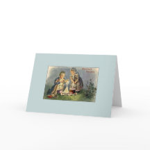 ヴィンテージロシアの/ウクライナのイースターグリーティングカード