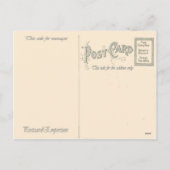 ヴィンテージロシアの、サンタと望遠鏡 シーズンポストカード (裏面)