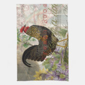 ヴィンテージロスタフランスのーコラージファームペット キッチンタオル (縦)