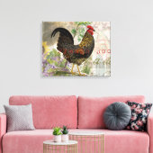 ヴィンテージロスタフランスのーコラージファームペット キャンバスプリント (インサイチュ (リビング))