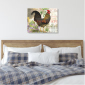 ヴィンテージロスタフランスのーコラージファームペット キャンバスプリント (インサイチュ (寝室))