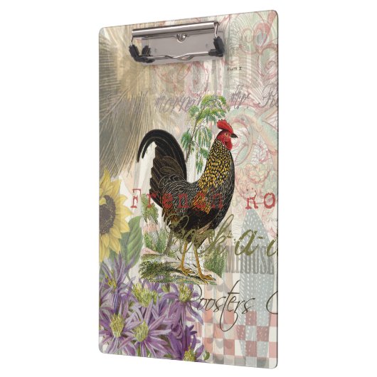 ヴィンテージロスタフランスのーコラージファームペット クリップボード (左)