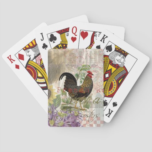 ヴィンテージロスタフランスのーコラージファームペット トランプ (裏面)