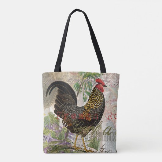 ヴィンテージロスタフランスのーコラージファームペット トートバッグ (裏面)