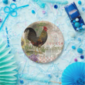 ヴィンテージロスタフランスのーコラージファームペット ペーパープレート (パーティー)