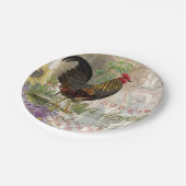 ヴィンテージロスタフランスのーコラージファームペット ペーパープレート (アングル)