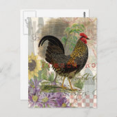 ヴィンテージロスタフランスのーコラージファームペット ポストカード (正面/裏面)