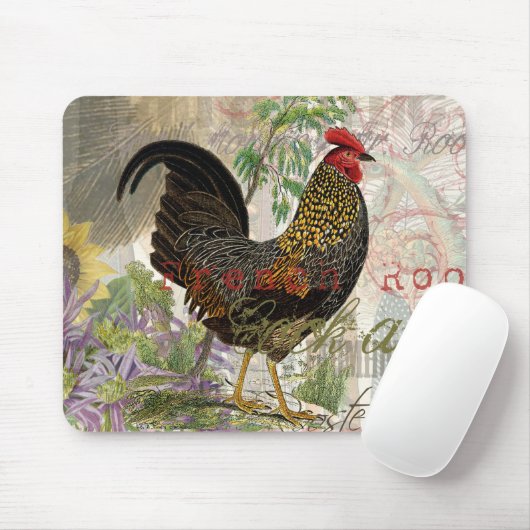 ヴィンテージロスタフランスのーコラージファームペット マウスパッド (マウス)