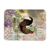 ヴィンテージロスタフランスのーコラージファームペット マグネット (横)