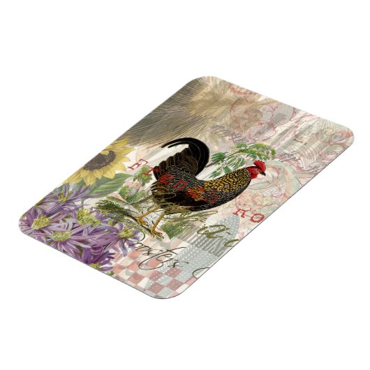 ヴィンテージロスタフランスのーコラージファームペット マグネット (左側)