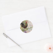 ヴィンテージロスタフランスのーコラージファームペット ラウンドシール (封筒)