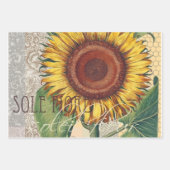 ヴィンテージロスタフランスのーコラージファームペット ラッピングペーパーシート (正面3)