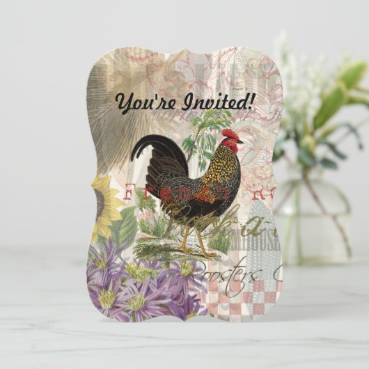 ヴィンテージロスタフランスのーコラージファームペット 招待状 (スタンド正面)