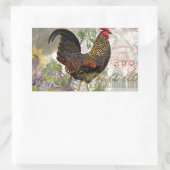 ヴィンテージロスタフランスのーコラージファームペット 長方形シール (バッグ)