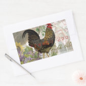 ヴィンテージロスタフランスのーコラージファームペット 長方形シール (封筒)