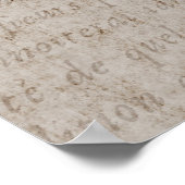 ヴィンテージロスターとアンティーク文字コラージュ – カスタム ポスター (角)