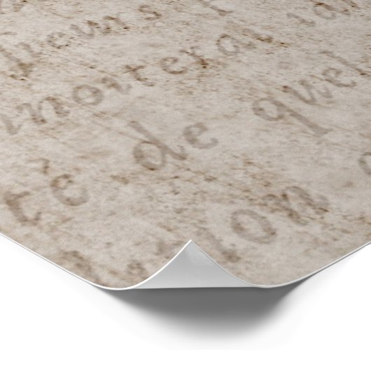 ヴィンテージロスターとアンティーク文字コラージュ – カスタム ポスター (角)