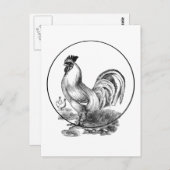 ヴィンテージロスターイラストレーションカード ポストカード (正面/裏面)