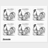 ヴィンテージロスターイラストレーション蔵書票 スクエアシール (シート)