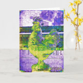 ヴィンテージロスターオブガラスライムパープルすべての行事 カード (黄色い花)