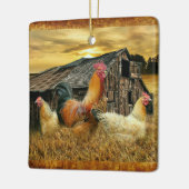 ヴィンテージロスターヘンズバ素朴ンクープ セラミックオーナメント (左)