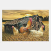 ヴィンテージロスターヘンズバ素朴ンクープ ラッピングペーパーシート (正面2)