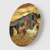 ヴィンテージロスターヘンズバ素朴ンクープ ラージ壁時計 (傾斜)