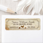 ヴィンテージロスター気象素朴ベ結婚ーンのラベル ラベル (インサイチュ)