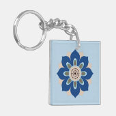 ヴィンテージロゼット型デザイン磁石 キーホルダー (正面左)