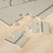 ヴィンテージロチェスターNYの地図(1838) ジグソーパズル (側面)