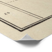 ヴィンテージロチェスターNYの地図(1838) ポスター (角)