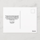 ヴィンテージロッキングホースとフローラブーケありがとう ポストカード (裏面)