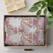 ヴィンテージロッキングホースのクリスマス挨拶パターン 薄葉紙 (ギフト)