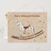 ヴィンテージロッキングホースオンスペックルドライス紙 シーズンカード (正面/裏面)