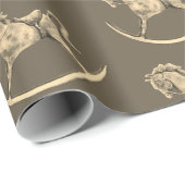 ヴィンテージロッキングホースパターンセピア ラッピングペーパー (ロールコーナー)