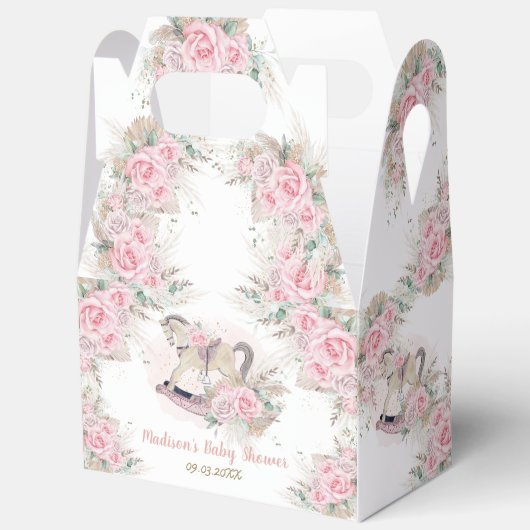 ヴィンテージロッキングホースパンパベビーピンクフローラ フェイバーボックス (見開き)