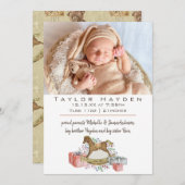 ヴィンテージロッキングホース写真誕生のお知らせ 案内状 (正面/裏面)