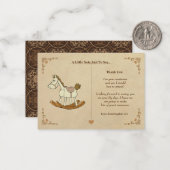 ヴィンテージロッキングホース札 ノートカード (正面/裏面インサイチュ)