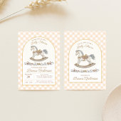 ヴィンテージロッキングホース赤ちゃんシャワー招待状 招待状